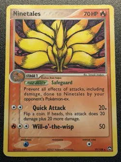 2007 Pokemon EX Power Keepers Ninetales 19/108 Rare - Image 1