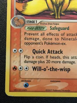 2007 Pokemon EX Power Keepers Ninetales 19/108 Rare - Image 5