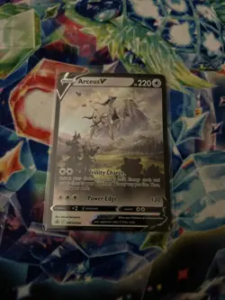 Pokemon TCG Arceus v SWSH204 Sword & Shield Promo Card Near Mint Condition - Image 1