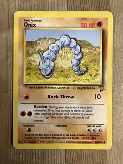 Pokemon TCG Onix Base Set 2 84/130 Regular Unlimited Common DMG - Image 1