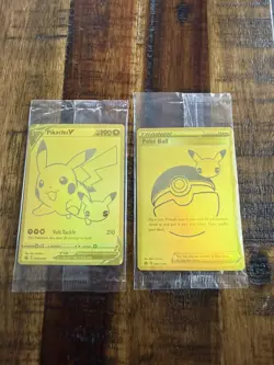 Pokemon Celebrations Pikachu V & PokeBall Gold Promos SWSH145 SWSH146 - Sealed - Image 2