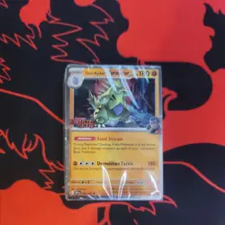 Pokemon Team Rocket's Tyranitar 096/182 Destined Rivals Prerelease Stamped Holo - Image 1