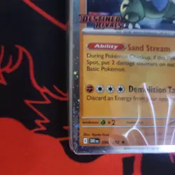 Pokemon Team Rocket's Tyranitar 096/182 Destined Rivals Prerelease Stamped Holo - Image 4