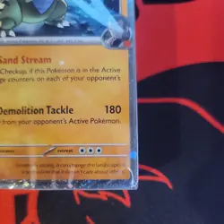 Pokemon Team Rocket's Tyranitar 096/182 Destined Rivals Prerelease Stamped Holo - Image 5