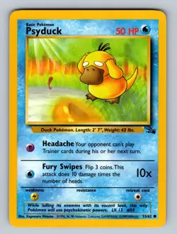 Psyduck 53/62 Common Fossil LP - NM Pokemon TCG - Image 1