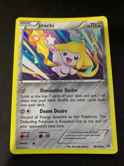 Pokemon Jirachi 42/108 Holo Rare Roaring Skies Lightly Played - Image 1
