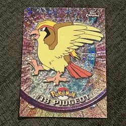 Topps Chrome 2000 Pidgeot Pokemon Card #18 Holo NM RARE TV Animation Edition - Image 1