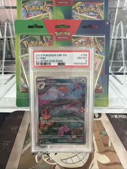 2023 POKEMON OBF EN-OBSIDIAN FLAMES ILLUSTRATION RARE #198 GLOOM PSA 8 - Image 1