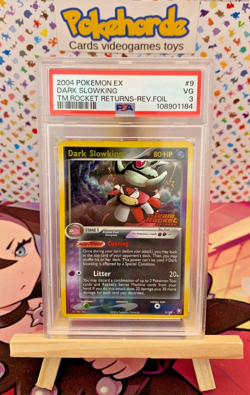 2004 pokemon team rocket returns dark slowking #9 reverse holo PSA 3 POP 2 - Image 1
