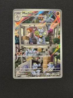 Pokemon TCG Machoke 177/165 Sv: Scarlet & Violet 151 Illustration Rare Near Mint - Image 1