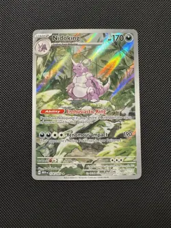 Pokemon TCG Nidoking 174/165 Sv Scarlet & Violet 151 Illustration Rare Near Mint - Image 1