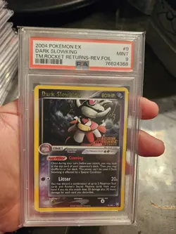 2004 POKEMON EX TEAM ROCKET RETURNS #9 DARK SLOWKING-REVERSE FOIL PSA 9 POP 174 - Image 1