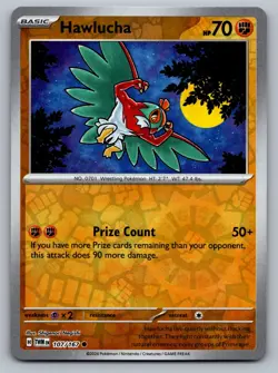 Pokemon TCG SV06: Twilight Masquerade Hawlucha 107/167 Reverse Holo - Image 1