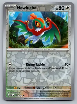 Pokemon TCG SV: Prismatic Evolutions Hawlucha 089/131 Reverse Holo - Image 1