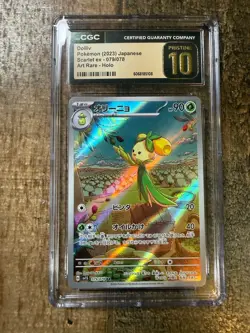 CGC Pristine 10 Dolliv 079/078 AR Scarlet ex sv1S Pokemon Card TCG Japanese - Image 1