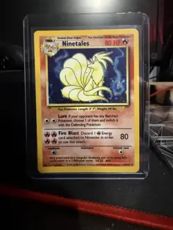 Pokemon Ninetales 12/102 Holo Rare Base Set 80 HP Card - Image 1