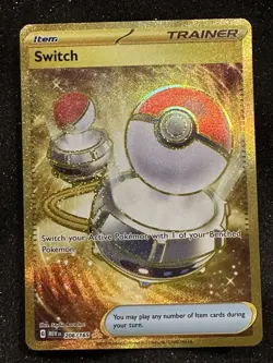 Pokemon Switch 206/165 SV 151 Gold Secret Rare NM - Image 1