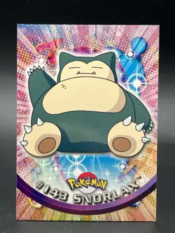 MINT GLOSSY 2000 Topps Pokemon TV Animation Series 3 Snorlax Blue Logo #143 (A) - Image 1