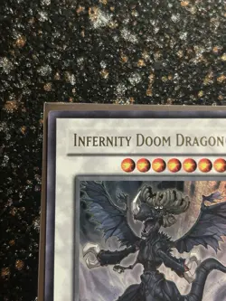 Yugioh 2x Infernity Doom Dragon THSD 1st Ed Ultra Rare LP - Image 4