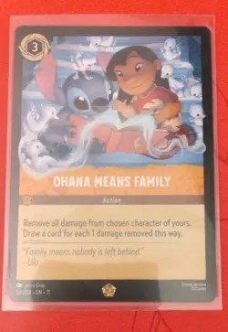 Disney Ohana Means Family 32/204 Action Card Stitch Lilo First Chapter Lorcana - Image 1