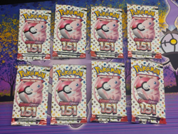 (8) EMPTY Pokemon TCG 151 Empty S&V Booster Packs MEW Artwork Wrappers NO Cards - Image 1