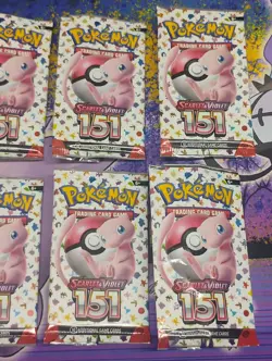 (8) EMPTY Pokemon TCG 151 Empty S&V Booster Packs MEW Artwork Wrappers NO Cards - Image 4