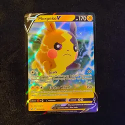 Pokemon TCG Shining Fates Morpeko V 37/72 Full Art Holo Ultra Rare Card MINT - Image 1