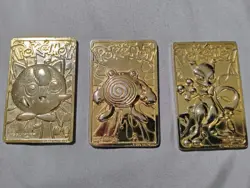 Nintendo Pokemon 1999 Metal Cards Lot - Jigglypuff, Poliwhirl, Mewtwo - Image 4