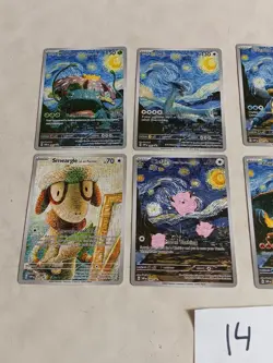 8 Pokemon x Van Gogh Black Star Promo ACG Art Card - read description - Image 3