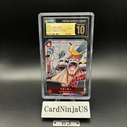 CGC PRISTINE 10 Franky ST01-010 C 25th Edition Parallel ONE PIECE Card Game 63 - Image 1
