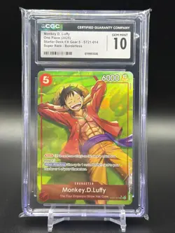 Monkey D Luffy ST21-014 Super Rare CGC 10 Starter Deck EX Gear 5 One Piece Card - Image 1