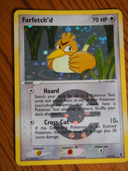 2004 Pokemon Ex Fire Red Leaf Green Farfetch'd foil card, mint condition - Image 1