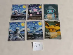 6 Pokemon x Van Gogh Black Star Promo ACG Art Card - read description - Image 1