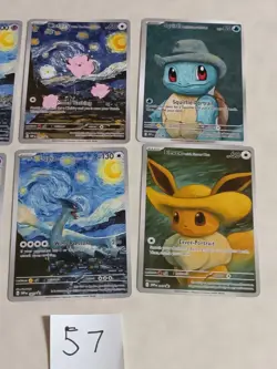 6 Pokemon x Van Gogh Black Star Promo ACG Art Card - read description - Image 2