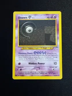 Unown C 57/105 LP Neo Destiny Pokemon Card TCG - Image 1
