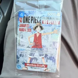 Bandai Namco One Piece CCG Monkey D. Luffy US Voyage Promo Character Card - Image 1