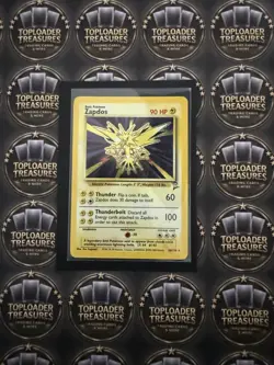 Pokemon Zapdos 90 HP Holo Rare Basic Base Set 2 20/130 English Card Stock - Image 5