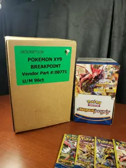 Pokemon TCG XY BreakPoint Full Gravity Feed Box ( 96 ) 3-Card Packs - Image 2