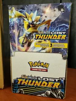 Pokemon TCG Sun & Moon Lost Thunder Full Gravity Feed Box ( 96 ) 3-card Packs - Image 3