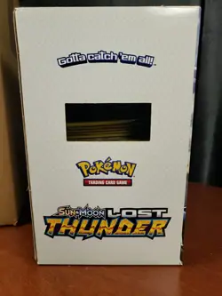Pokemon TCG Sun & Moon Lost Thunder Full Gravity Feed Box ( 96 ) 3-card Packs - Image 5