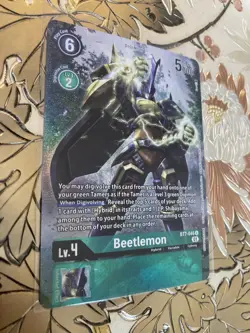 Digimon Card Game Beetlemon BT7-046 2nd Anniversary Alt Art - Image 1