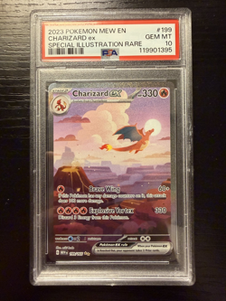 Charizard EX 199/165 Pokemon Scarlet Violet 151 English Card PSA 10 GEM MINT - Image 1
