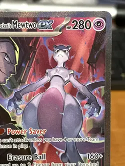Team Rocket’s Mewtwo EX 231/182 Excellent Condition Pokemon Card Closeup Pics - Image 3