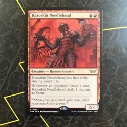 MTG Razorkin Needlehead RARE Duskmourn: House of Horror 0153 NM/Mint - Image 1