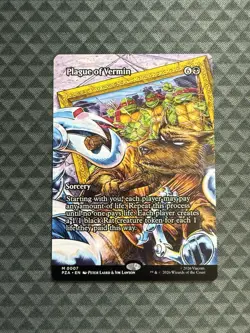MTG Plague of Vermin #0007 Borderless Mythic TMNT Source Material (PZA) - Image 1