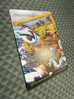 MTG Plague of Vermin #0007 Borderless Mythic TMNT Source Material (PZA) - Image 2