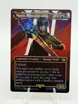 Noctis, Prince of Lucis (Borderless) (Surge Foil) Final Fantasy Foil NM MTG - Image 1