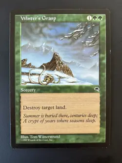 MTG Winter's Grasp Tempest Regular Uncommon LP - Image 1