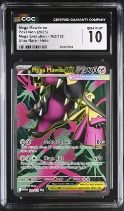 Pokemon Mega Mawile ex 2025 Mega Evolution 162/132 Ultra Rare CGC 10 - Image 1