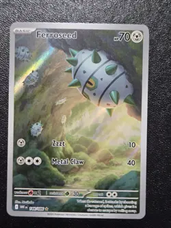 Pokemon Ferroseed 148/086 WHT White Flare Illustration Rare Pokemon Card TCG NM - Image 1